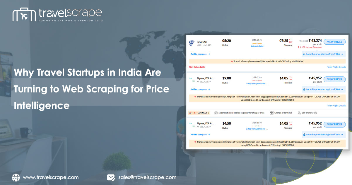 Why Travel Startups in India Are Turning to Web Scraping for Price Intelligence