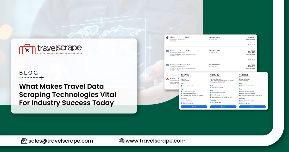 What Makes Travel Data Scraping Technologies Vital For Industry Success Today?