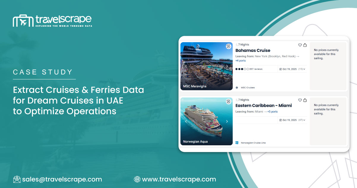 Extract Cruises & Ferries Data for Dream Cruises in UAE